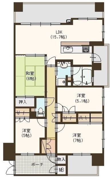 【グラン・ブルー野洲IIの間取り】