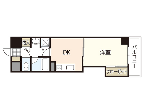 広島市中区西十日市町のマンションの間取り