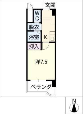 ＳＩＤＥ　ＷＩＮＧ　４０１の間取り