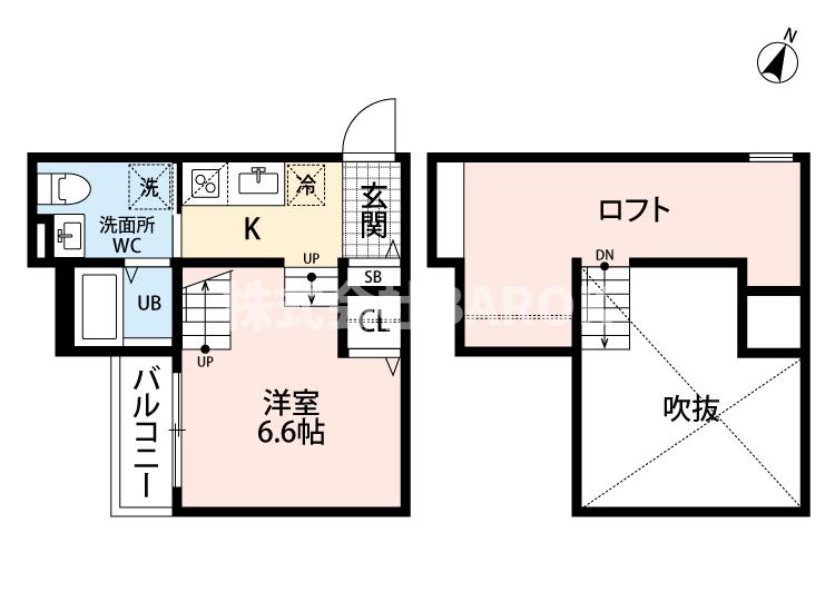 【福岡市東区原田のアパートの間取り】