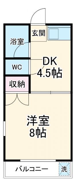 岐阜市江添のマンションの間取り