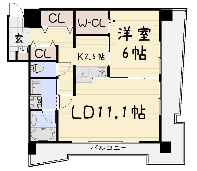 サンシャインプリンセス北九州の間取り