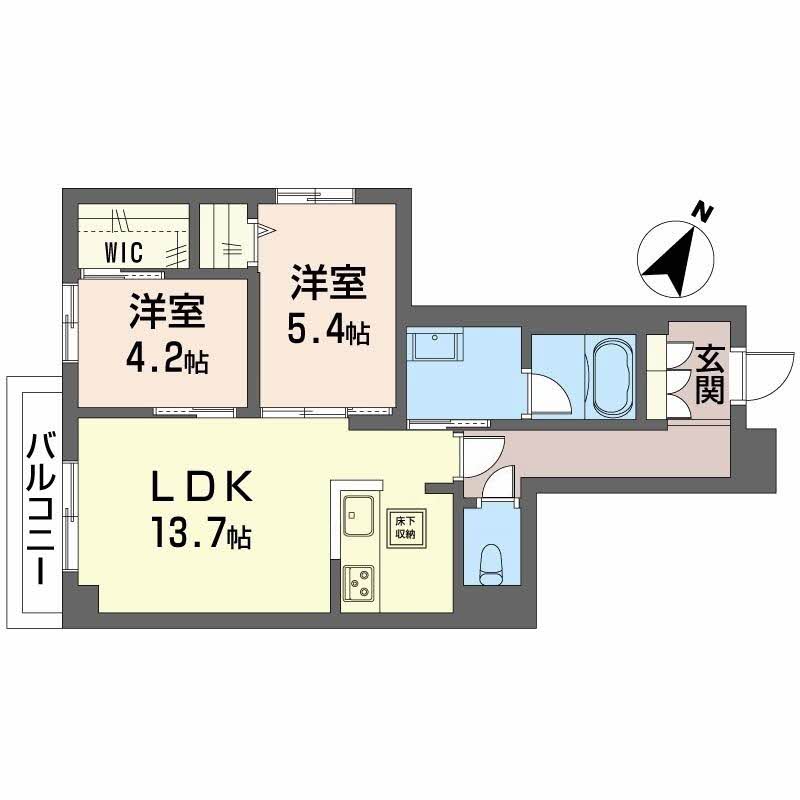 倉敷市笹沖のマンションの間取り