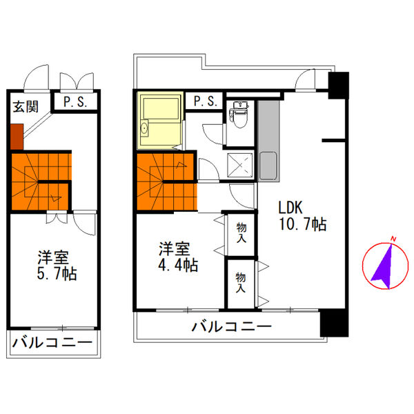 エスパシオ大町の間取り