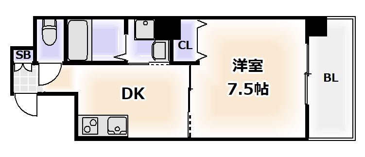 【大阪市阿倍野区阪南町のマンションの間取り】