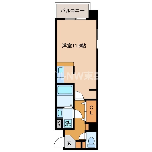 長崎市花園町のマンションの間取り