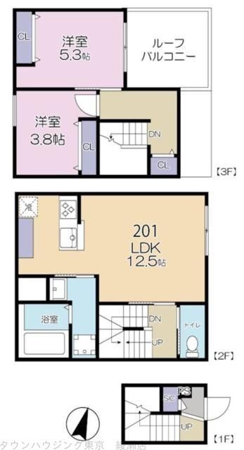 足立区千住大川町のマンションの間取り