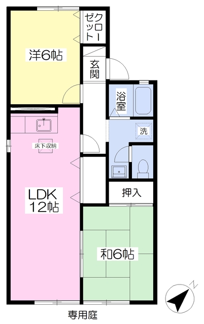 セジュール塚原の間取り