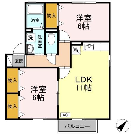 クレスト丸山の間取り