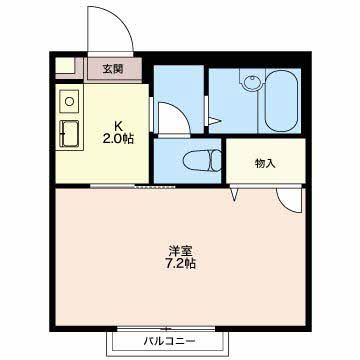 魚津市末広町のアパートの間取り