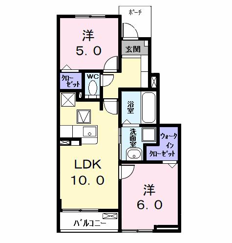 メゾン　ド　オリーブ　Ｃの間取り