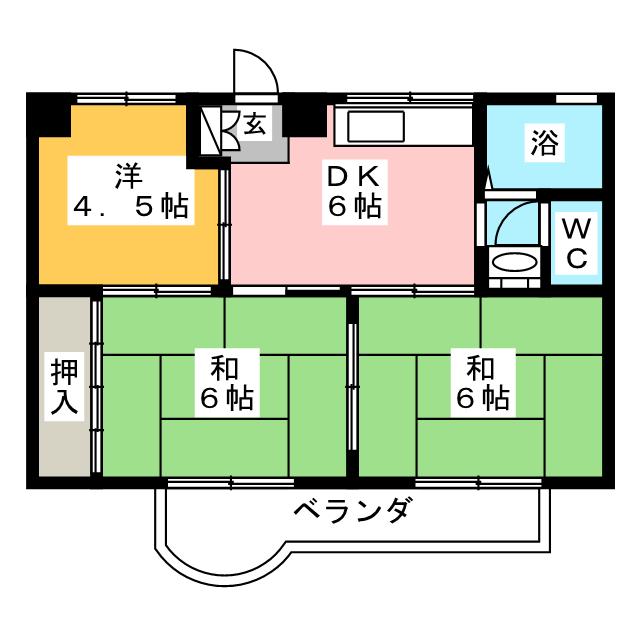 メゾンヤマモトの間取り