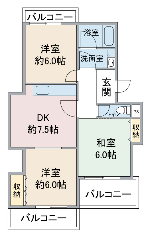 サンファミリア長久手Iの間取り