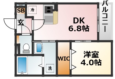 大阪市東淀川区豊新のアパートの間取り