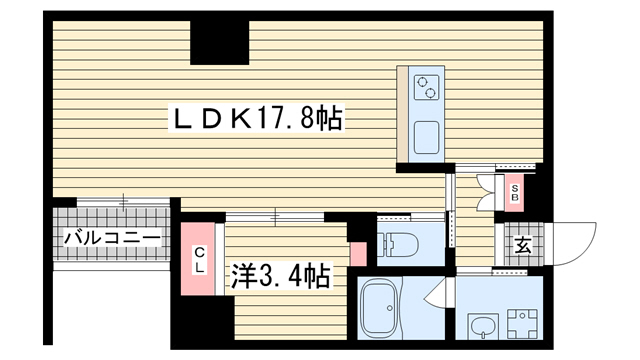 zonna神戸磯上通の間取り