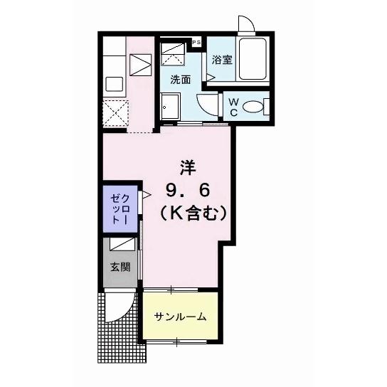 袖ケ浦市袖ケ浦駅前のアパートの間取り