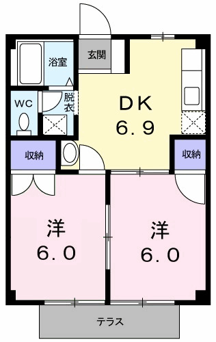 カーサ 石立の間取り