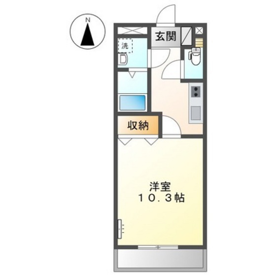 【岡山市東区瀬戸町下のアパートの間取り】