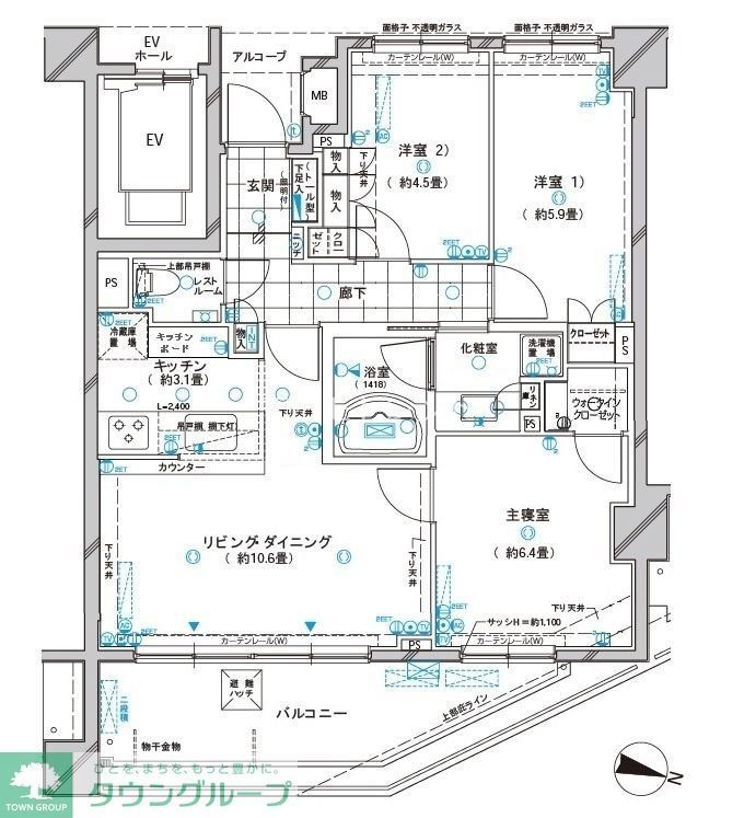 横浜市緑区三保町のマンションの間取り