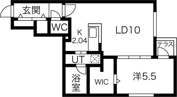 札幌市北区北二十三条西のマンションの間取り