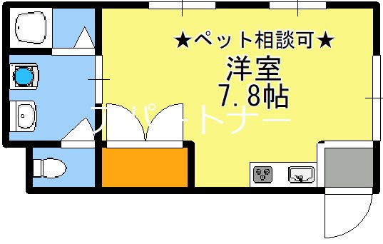 鹿児島市荒田のアパートの間取り