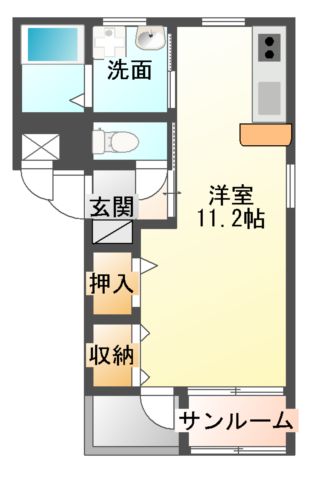 伊勢市船江のマンションの間取り