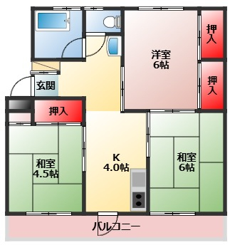 宮原マンションの間取り