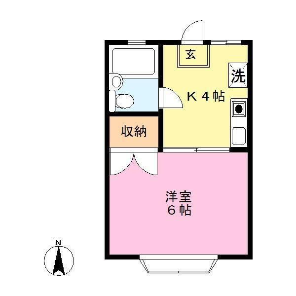 川崎市中原区西加瀬のアパートの間取り