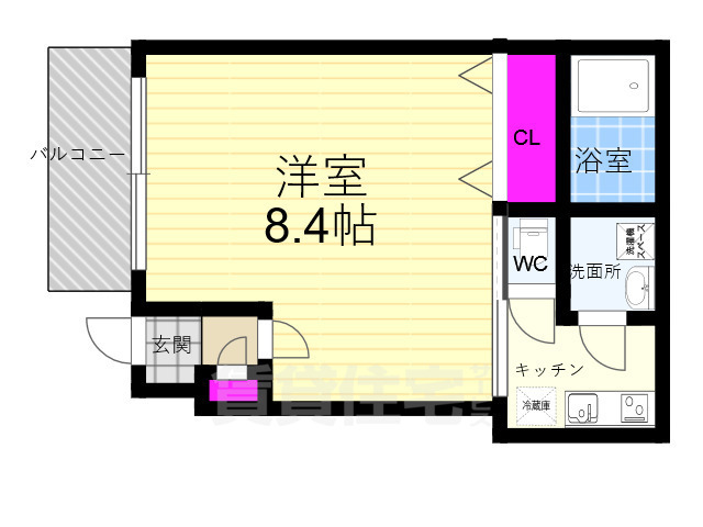 エステイトE桂川B棟の間取り