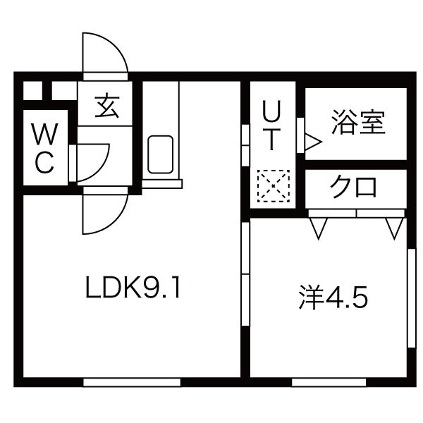 札幌市白石区栄通のマンションの間取り