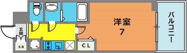 プレサンス三宮東フィールの間取り