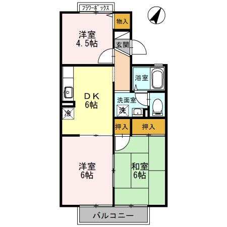 グレイスコート峰塚 B棟の間取り写真