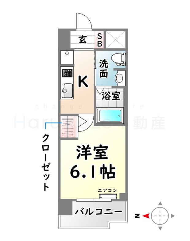 名鉄名古屋本線 堀田駅 徒歩1分 12階建 築5年の間取り写真