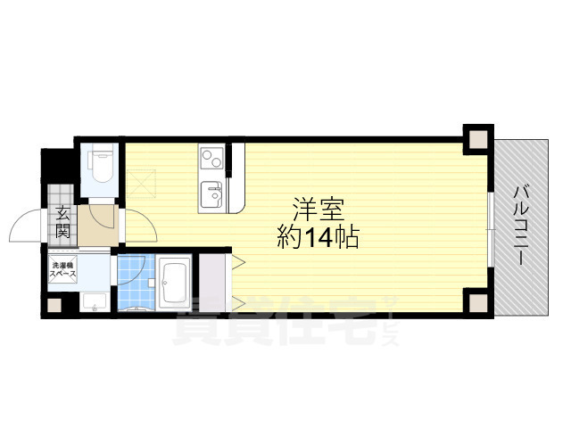 京阪本線 野江駅 徒歩1分 9階建 築9年の間取り写真