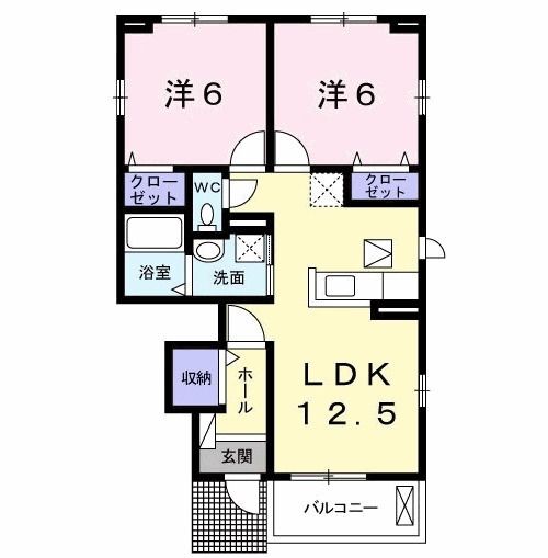 京王線 京王八王子駅 徒歩25分 2階建 築13年の間取り写真