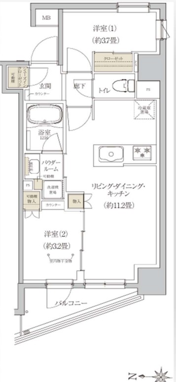 プレミアムフラット東京亀戸の間取り写真