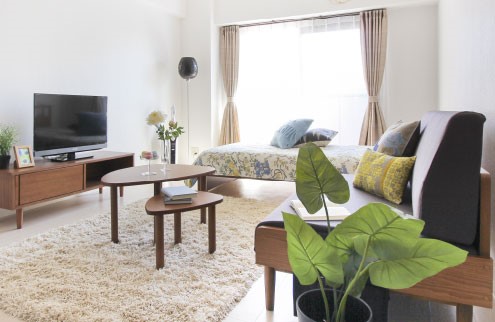 新生活を始める際に必要な家具・家電をセットにしたお部屋があります。