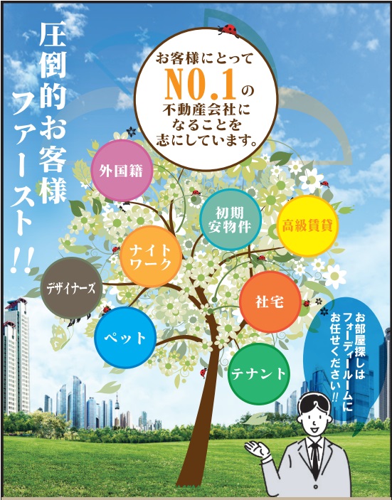 物件情報数最大級を誇る当社！お客様にてポータルサイトで気になった物件も一括でご案内可能です。