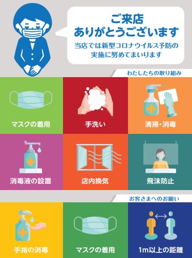 新型コロナウィルスへの対応について