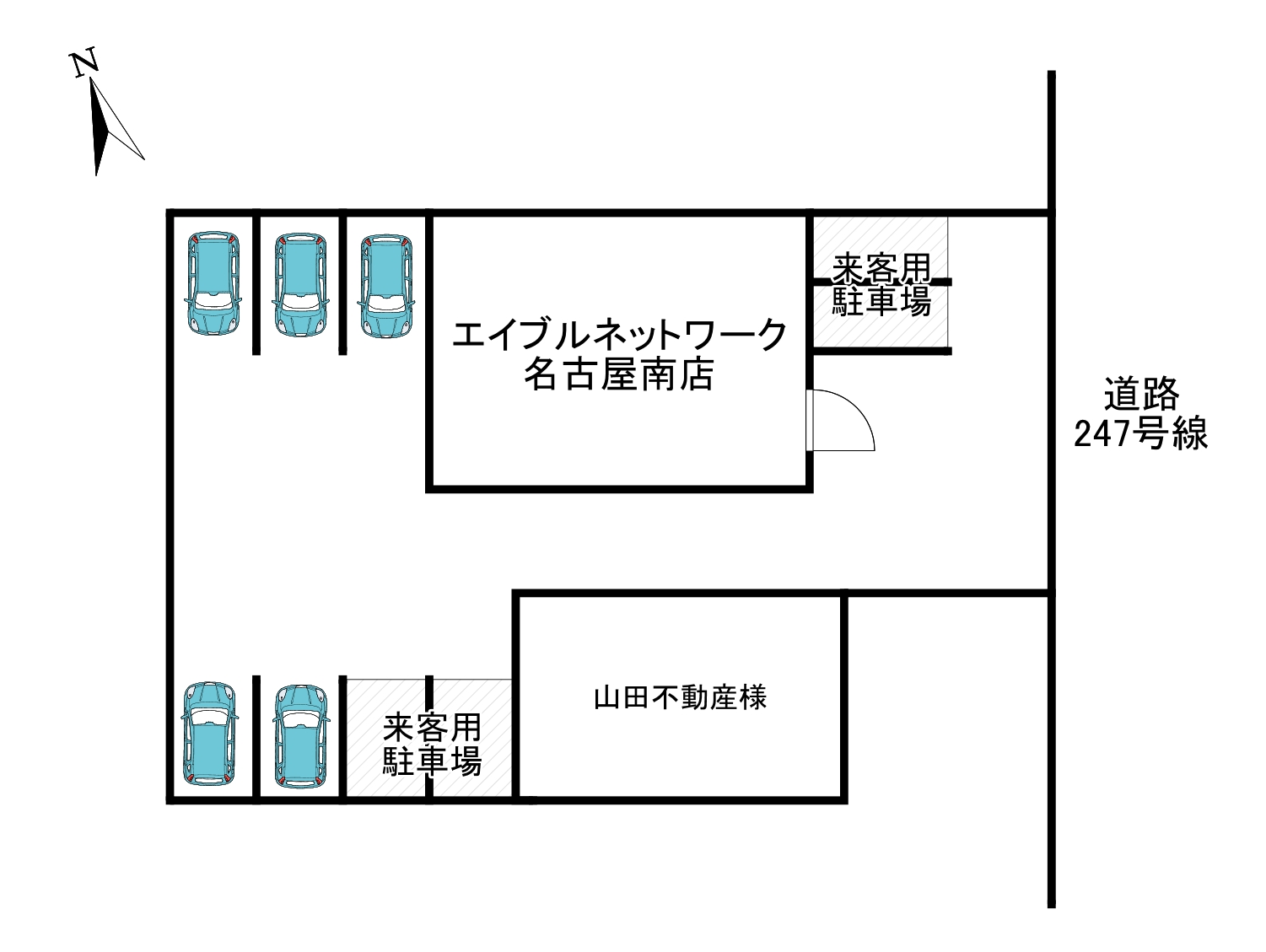 敷地内駐車場4台分完備！お車で来店いただけます。<br>ご予約なしの来店も大歓迎です。