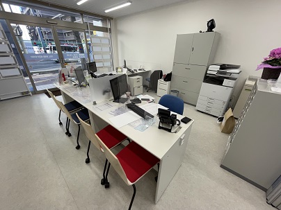 消毒用アルコール設置！