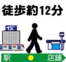 当店は研究学園駅より徒歩約12分にございます。