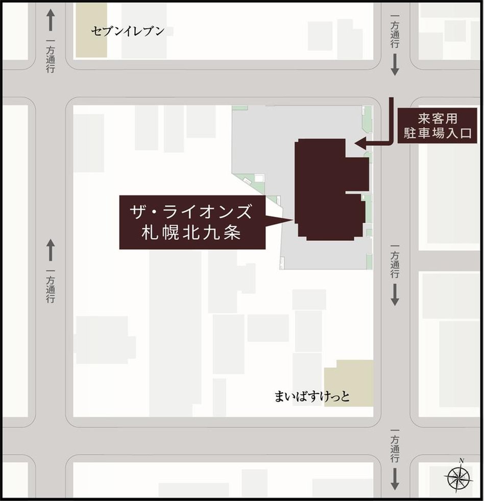 ザ・ライオンズ札幌北九条の現地案内図