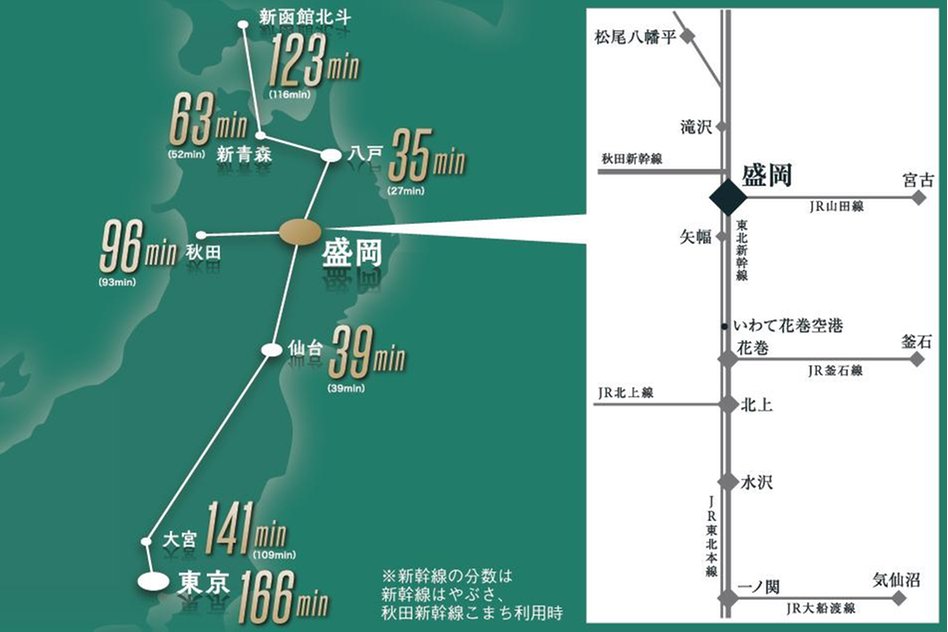 ザ・ミッドシティ盛岡駅西通の交通アクセス図