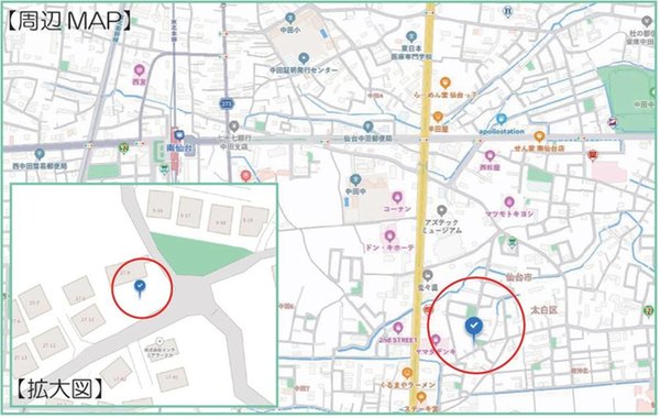 ハートフルタウン太白区中田21期　全2棟　【一戸建て】 現地案内図