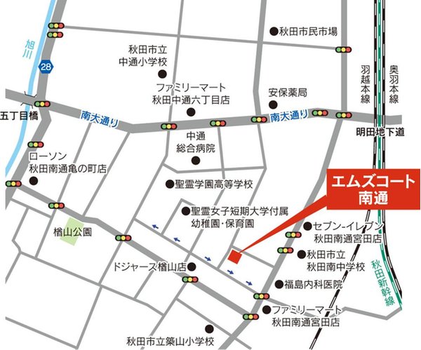エムズコート南通NO.2分譲住宅　【一戸建て】 現地案内図
