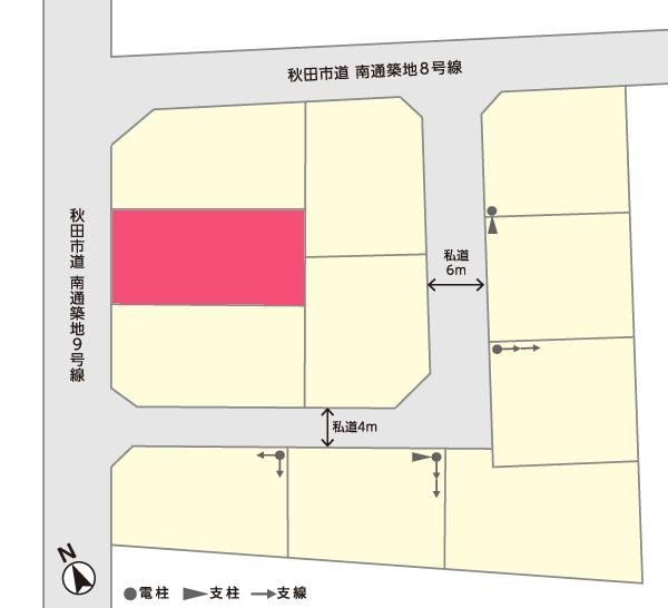 エムズコート南通NO.2分譲住宅　【一戸建て】 現地案内図