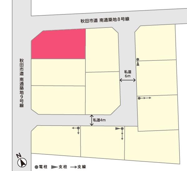 エムズコート南通NO.1分譲住宅　【一戸建て】 現地案内図
