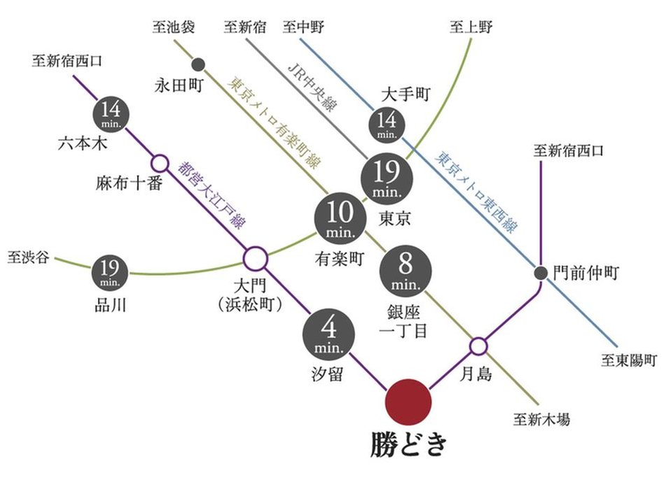 THE TOYOMI TOWER MARINE&SKYの交通アクセス図