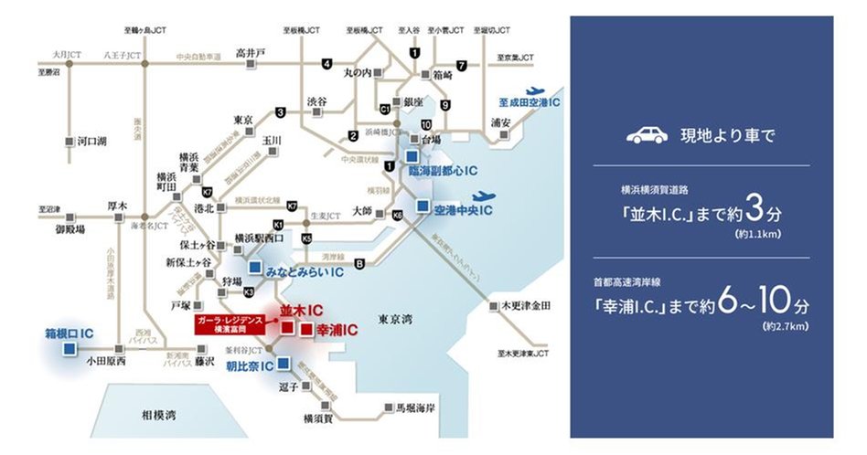 ガーラ・レジデンス横濱富岡の交通アクセス図